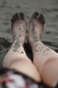 女性の脚のフリー写真